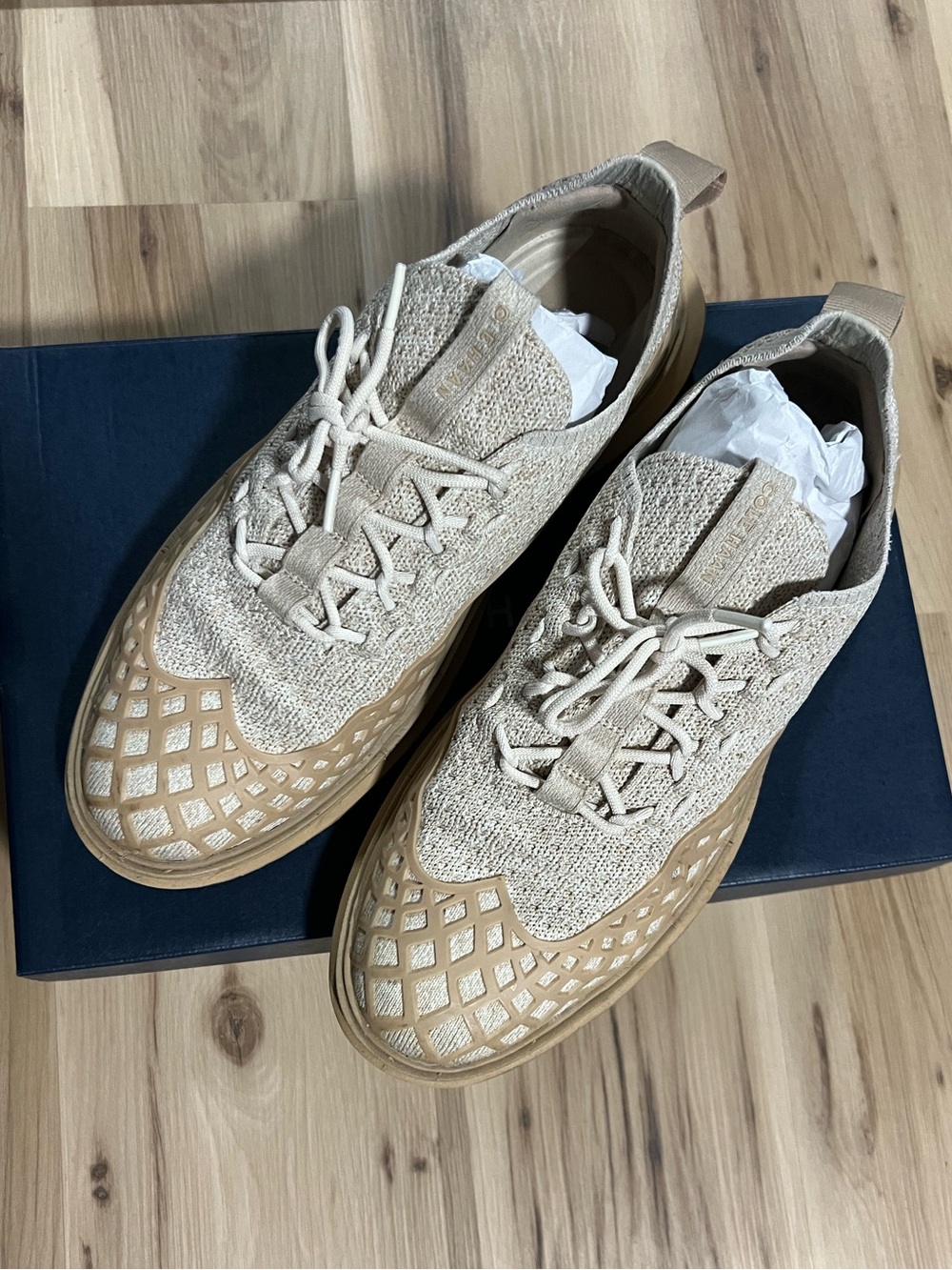 Cole Haan 5.ZEROGRAND WRK Sneaker Stitchlite in Beige (Egret / Sesame) Men’s 11 - Picture 4 of 9